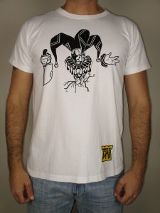 EHT Harapos hecho en España calidad español camiseta moderna payaso malo blanca calidad Triyi