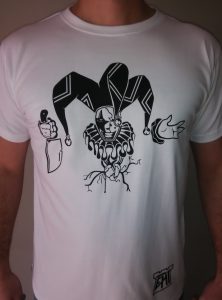 EHT Harapos hecho en España calidad español camiseta moderna payaso malo blanca calidad Triyi